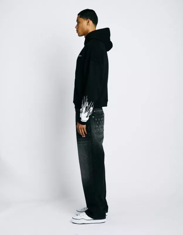 Painted Hoodie - Black